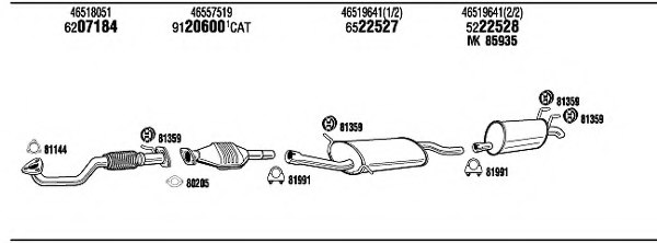 FONOS FI95055 Exhaust System